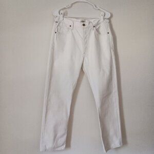Citizens of Humanity Cream Charlotte Crop High Rise Straight Jeans Women’s Sz 29